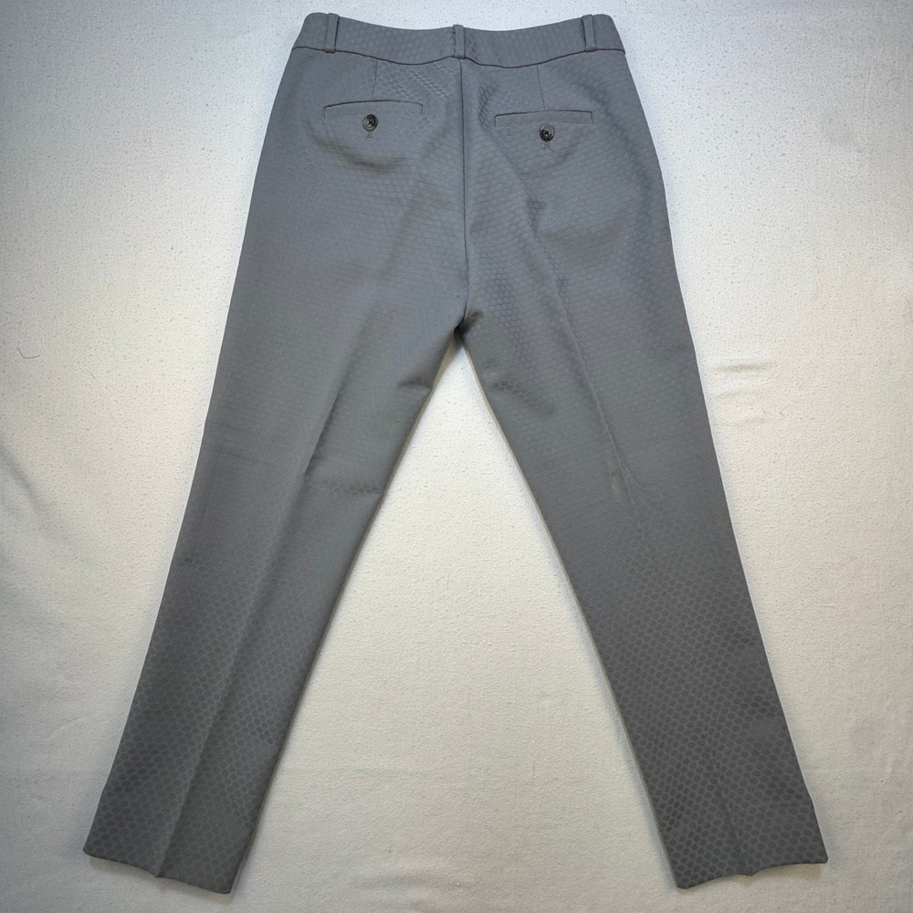 Banana Republic Pants Womens 2 Gray Hampton Jacquard Alloy Slim Trousers - Picture 11 of 13